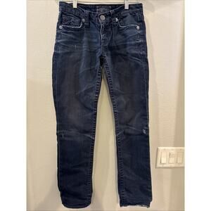 Big Star Nico Dark Jean Womens 28L Blue Denim Crop Western Cowgirl Measure 31x31